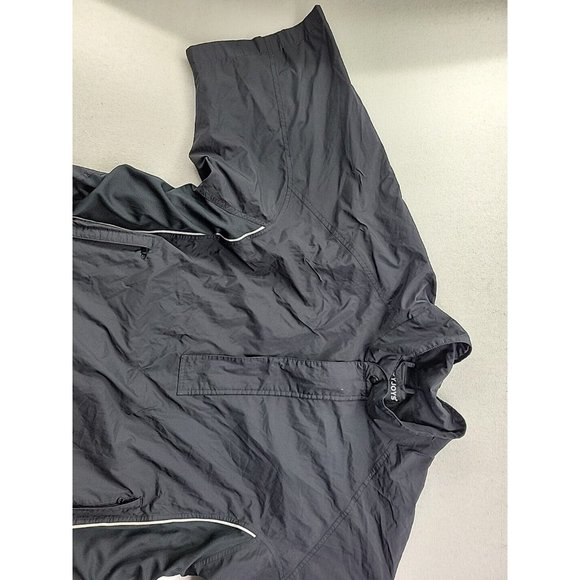 DryJoys Footjoy Mens XL Golf Windbreaker BLACK Pullover 1/2 Zip Pockets FJ Blade - Picture 3 of 13